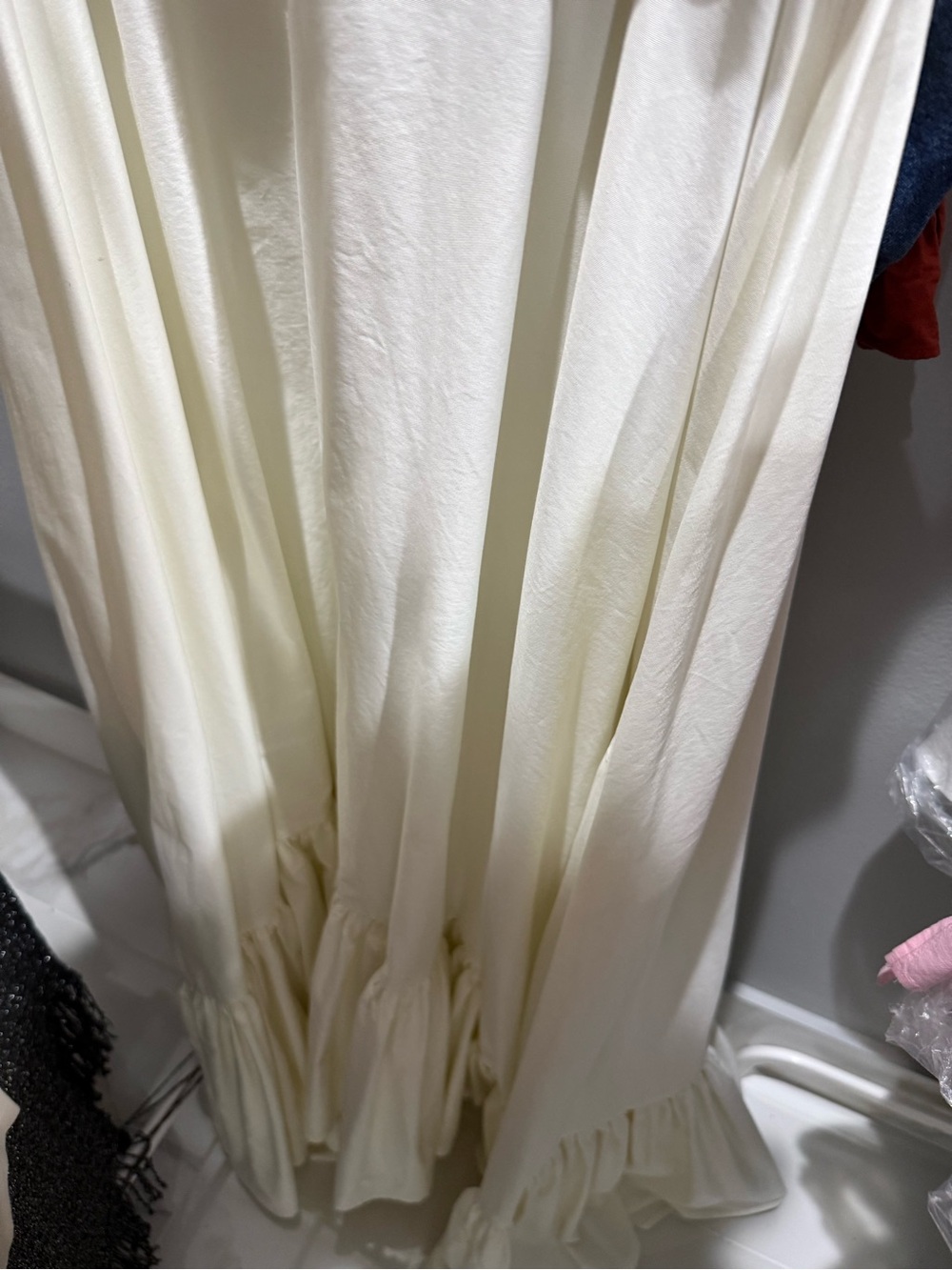 Anna October Cream and Tan High Low Dress - Picture 4 of 6